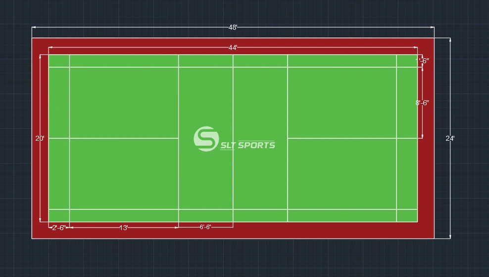 badminton court dimensions