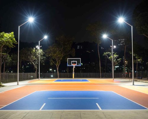 An_outdoor_recreational_basketball_court_with_6_LED-sports-lighting